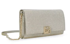 Cartera rectangular en tejido brillo cava Estoril