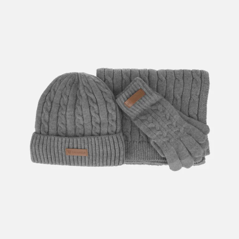 Conjunto de punto Caramelo de gorro bufanda y guantes