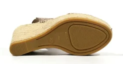 Cuñas altas de esparto para mujer con dos tiras de rafia