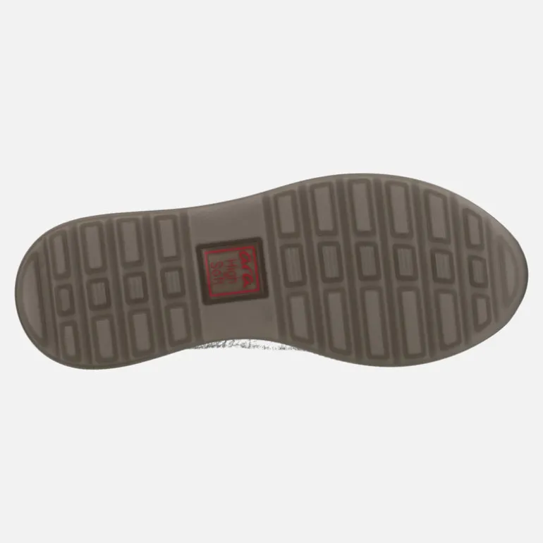 Deportivas Ara en piel metalizada plata con cremallera lateral