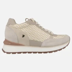 Deportivas con cuña interior Hekal en acabado rafia