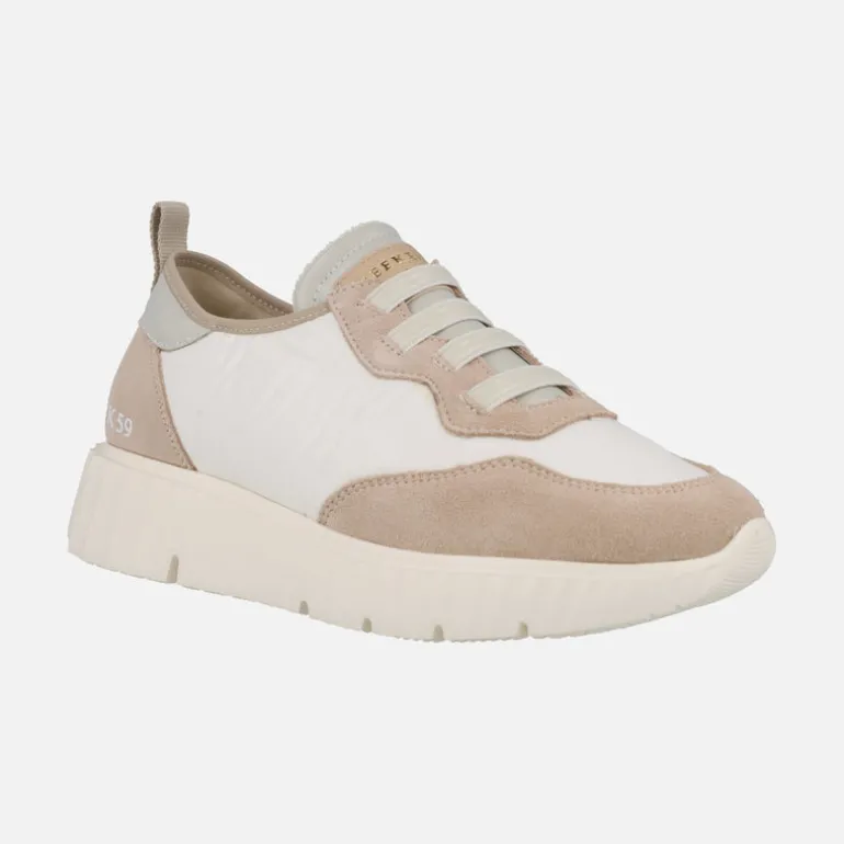 Deportivas Concordia en combinado blanco y beige