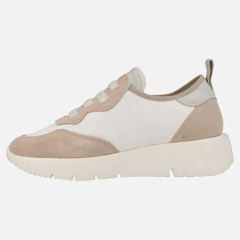 Deportivas Concordia en combinado blanco y beige