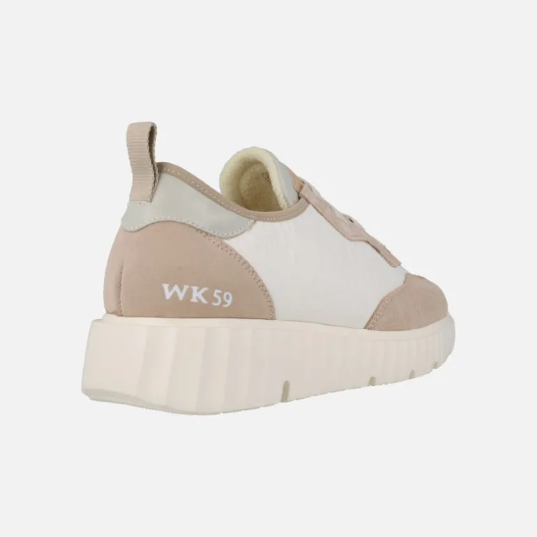 Deportivas Concordia en combinado blanco y beige