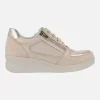 Deportivas confort multi material con cordones y cremallera