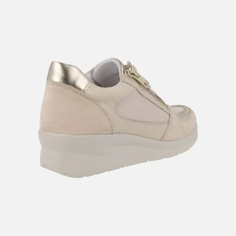 Deportivas confort multi material con cordones y cremallera