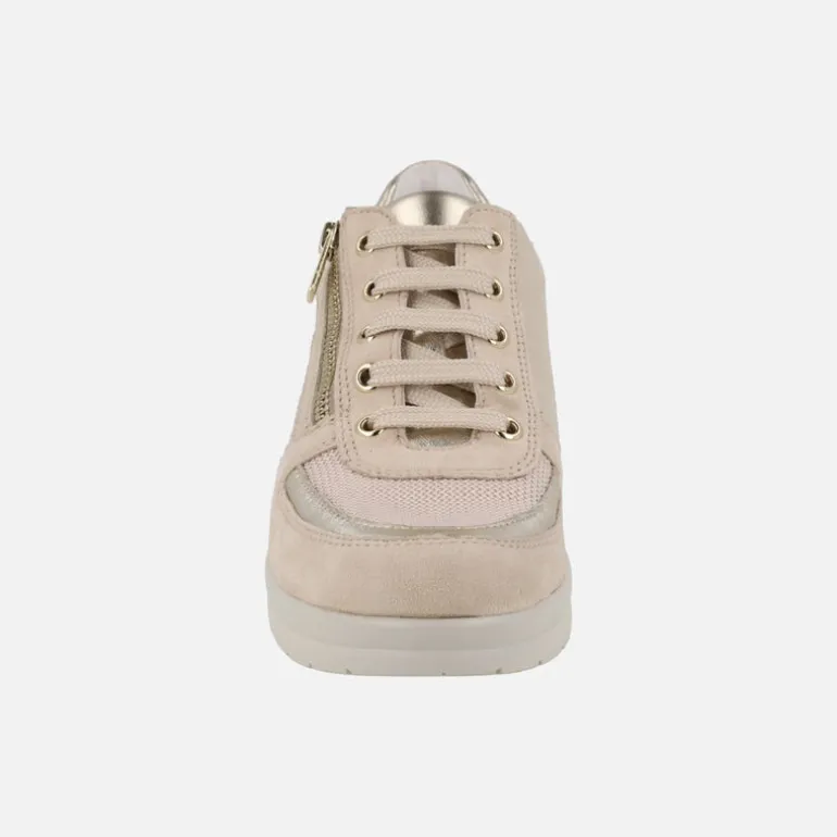 Deportivas confort multi material con cordones y cremallera