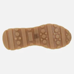 Deportivas de cordones en combinado de rafia y serraje