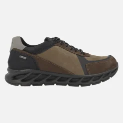 Deportivas multi material en combinado marrón con membrana Gore-tex