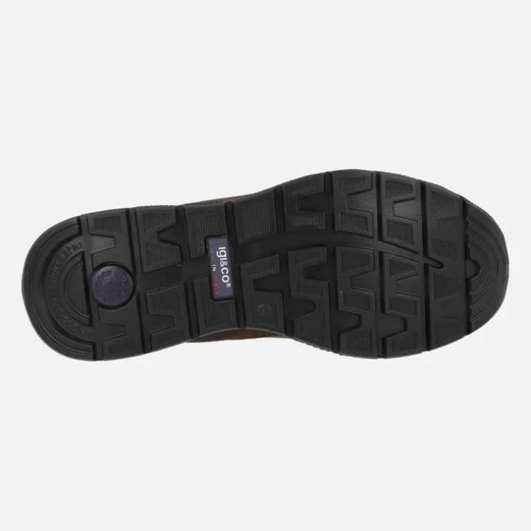 Deportivas multi material en combinado marrón con membrana Gore-tex
