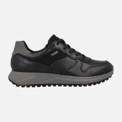 Deportivas negras de piel para hombre con membrana Gore-tex