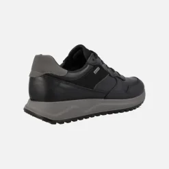 Deportivas negras de piel para hombre con membrana Gore-tex