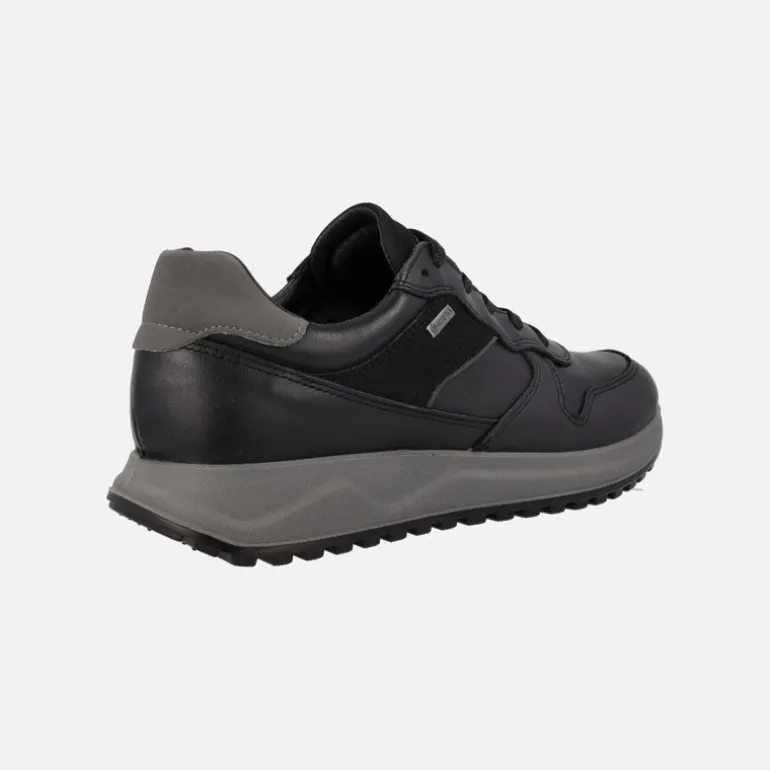 Deportivas negras de piel para hombre con membrana Gore-tex