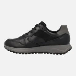 Deportivas negras de piel para hombre con membrana Gore-tex