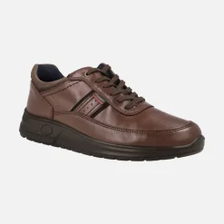 Deportivas para hombre confort en piel marrón