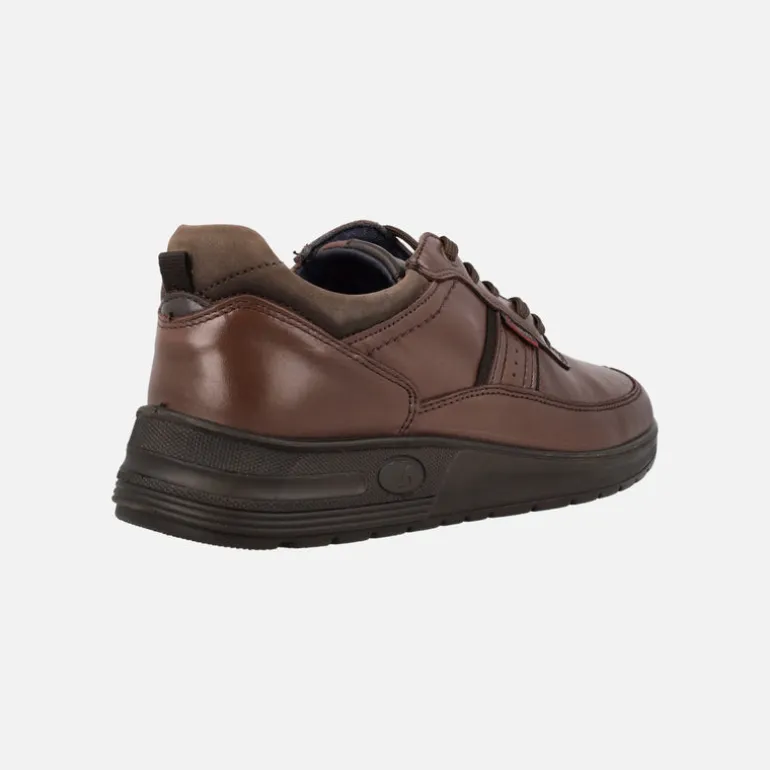 Deportivas para hombre confort en piel marrón