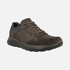 Deportivas para hombre en piel marrón con membrana GORE-TEX