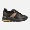 Deportivas para mujer con cremallera en combinado negro Elisia Silk Black