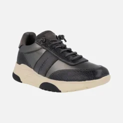 Deportivas para mujer en combinado gris con cordones elásticos