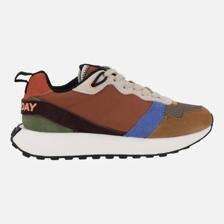 Deportivas retro Gioseppo Custer en combinado marrón