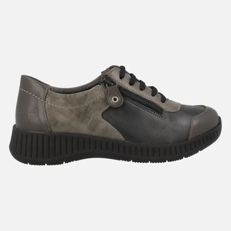 Deportivas Violet con cordones y cremallera