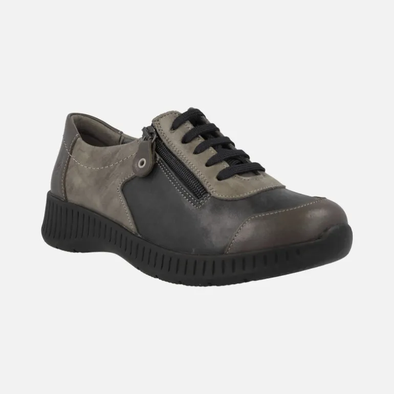 Deportivas Violet con cordones y cremallera