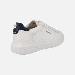 Deportivos blancos de piel para hombre Boston con cremallera lateral