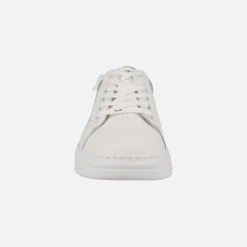 Deportivos blancos de piel para hombre Boston con cremallera lateral