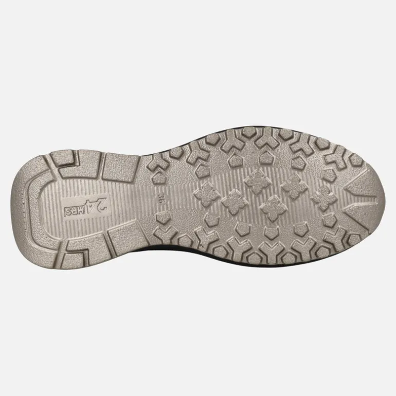 Deportivos confort en beige metalizado y negro con detalles de strass