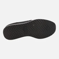 Deportivos de cordones con cuña combinando materiales