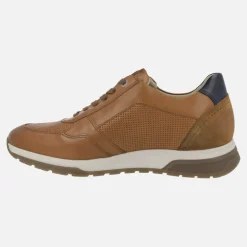 Deportivos de piel con cordones y cremallera Louis