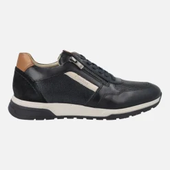 Deportivos de piel con cordones y cremallera Louis