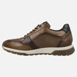 Deportivos de piel para hombre con cordones y cremallera lateral