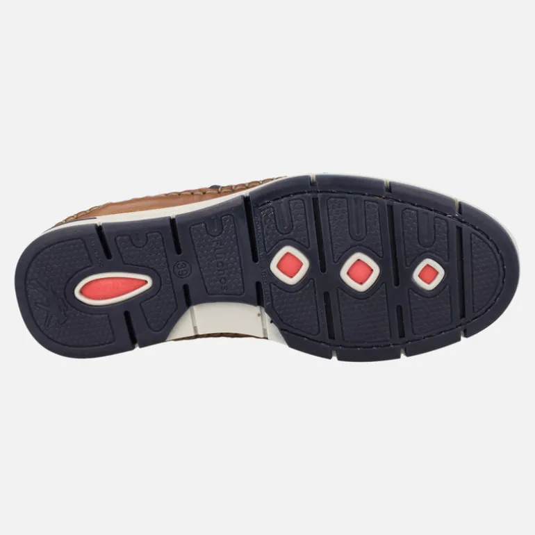 Deportivos de piel Yannic con cordones elásticos