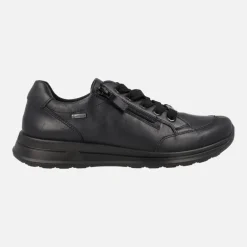 Deportivos negros de piel con cordones y membrana Gore-tex