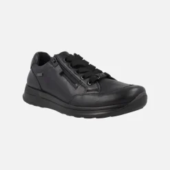 Deportivos negros de piel con cordones y membrana Gore-tex