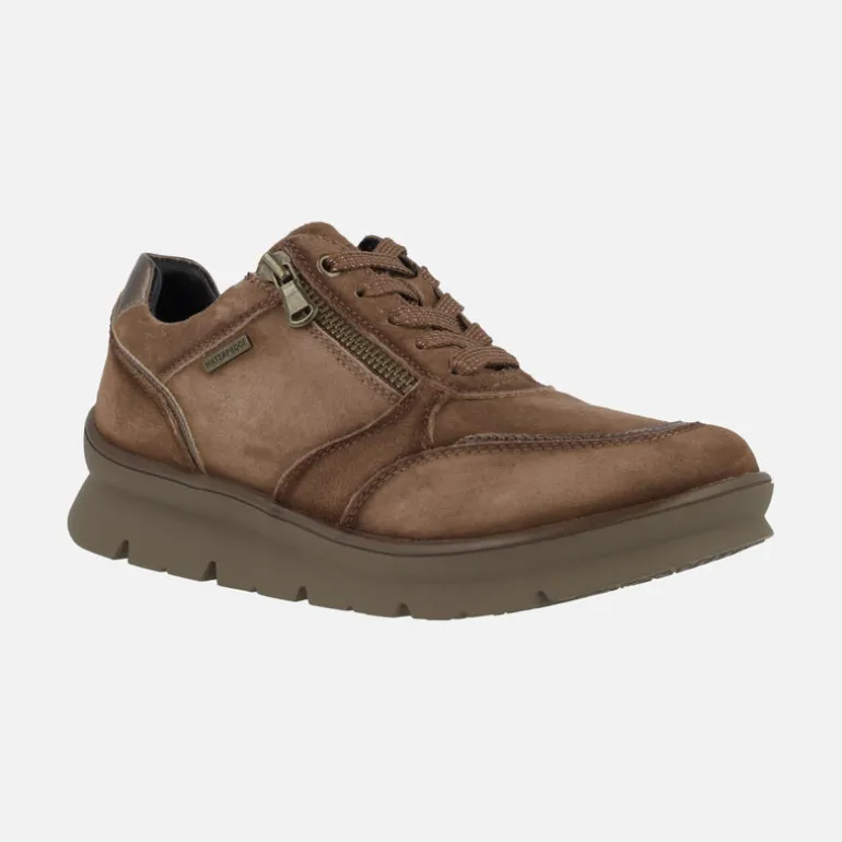 Deportivos Waterproof en serraje con cordones y cremallera