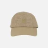 Gorras Popa en rafia oro y tejido beige