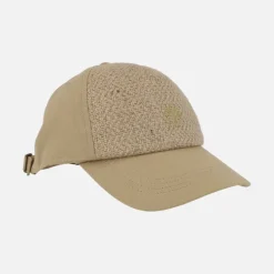 Gorras Popa en rafia oro y tejido beige