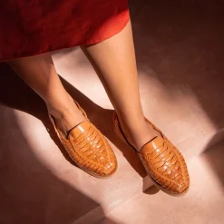 Huaraches trenzados con plataforma Sahuayo alto