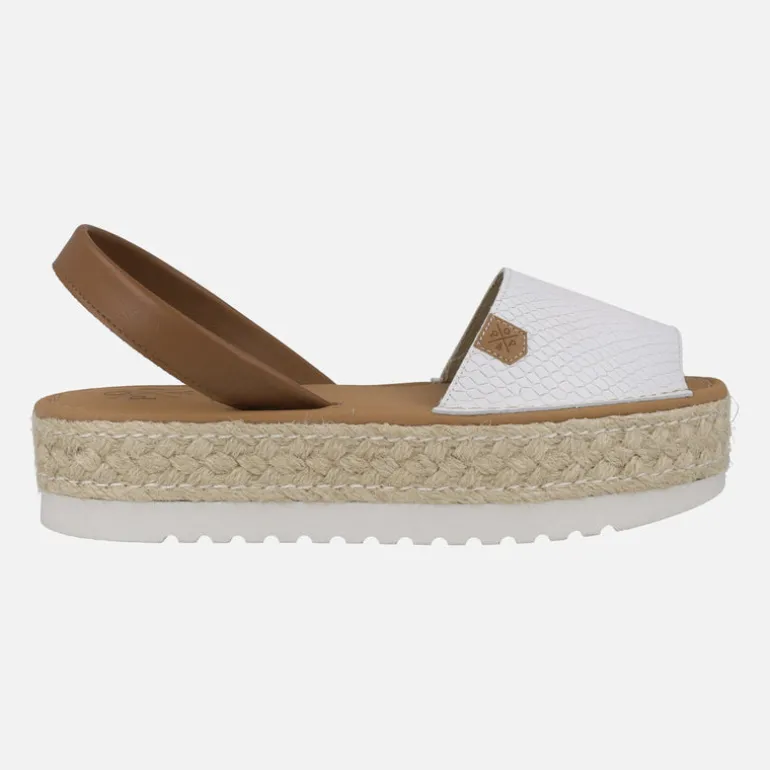 Menorquinas blancas de piel grabada Saona Snake