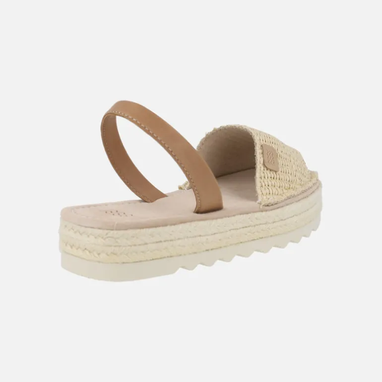 Menorquinas Doble Yute en tejido rafia beige