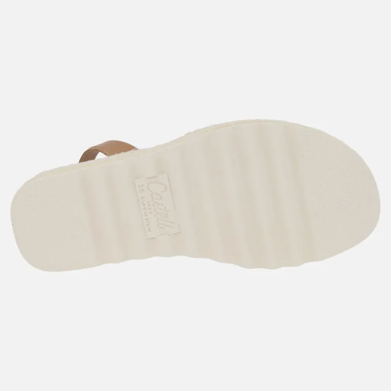 Menorquinas Doble Yute en tejido rafia beige