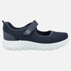 Mercedes de estilo deportivo con cierre de velcro en tejido azul