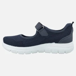 Mercedes de estilo deportivo con cierre de velcro en tejido azul