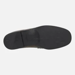 Mocasines bajos de serraje con adorno metálico para mujer