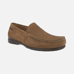 Mocasines clásicos de nobuck marrón para hombre Orion
