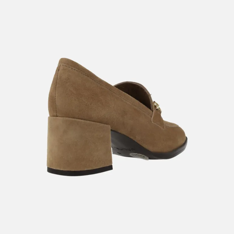 Mocasines con adorno metálico y tacón ancho Megan