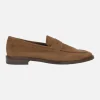 Mocasines con antifaz Casa Campo para hombre en serraje marrón