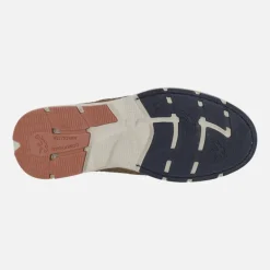Mocasines confort con elásticos en piel marrón para hombre
